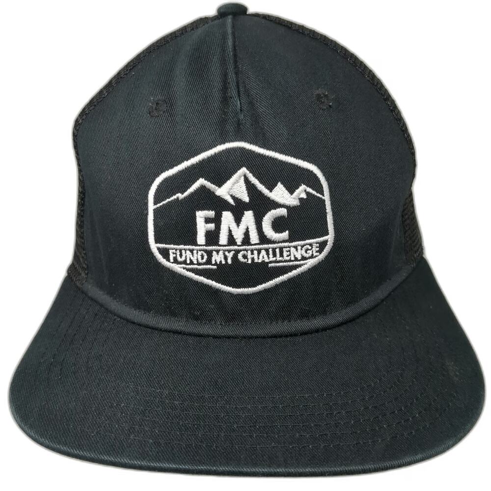 Big Accessories Trucker Hat Black One Size Snapback Fund My Challenge FMC Patch